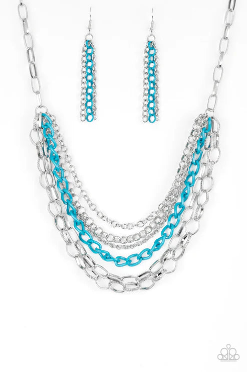 Color Bomb - Blue  Necklace