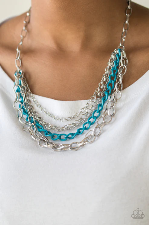 Color Bomb - Blue  Necklace