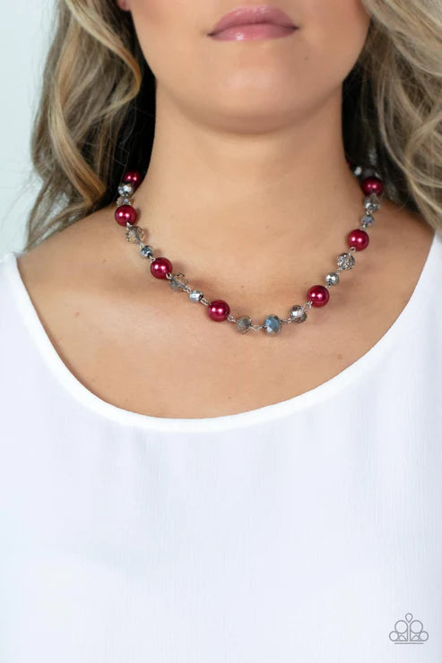 Decked Out Dazzle - Red  Necklace