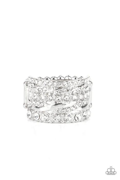 Exclusive Elegance - White  Ring