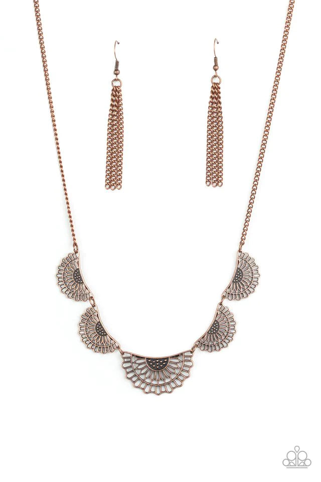 Fanned Out Fashion - Copper Necklace