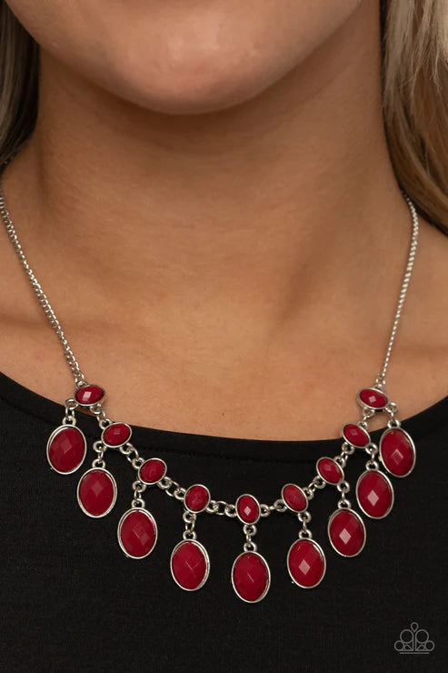 Lady of the POWERHOUSE - Red Necklace