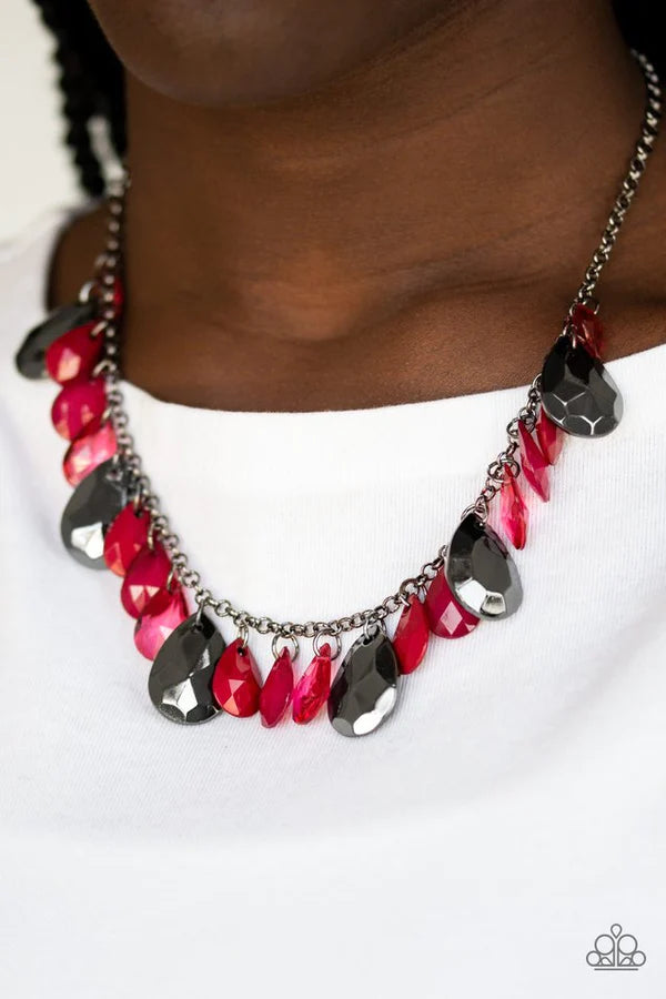 Necklace ~ Hurricane Season - Red