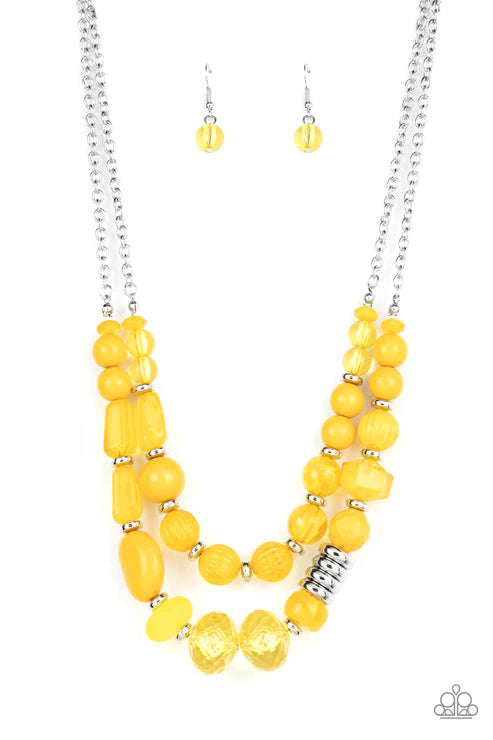 Pina Colada Paradise - Yellow Necklace