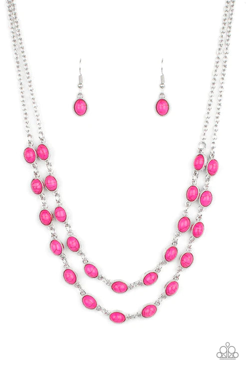 Sahara Safari - Pink Necklace