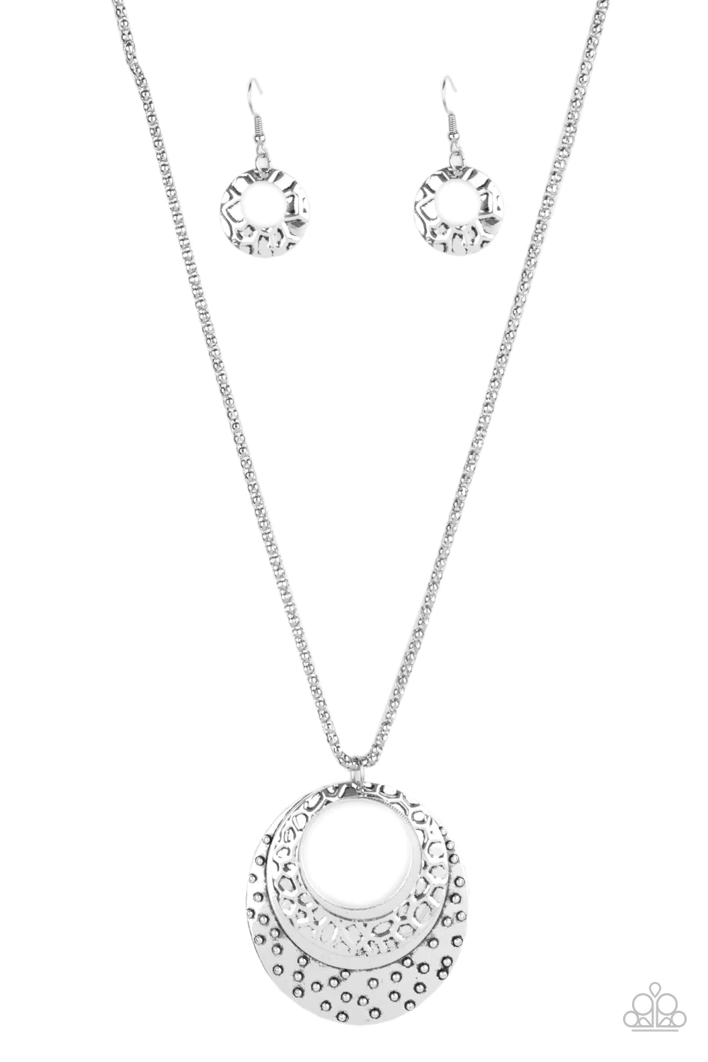 Texture Trio - Silver Necklace