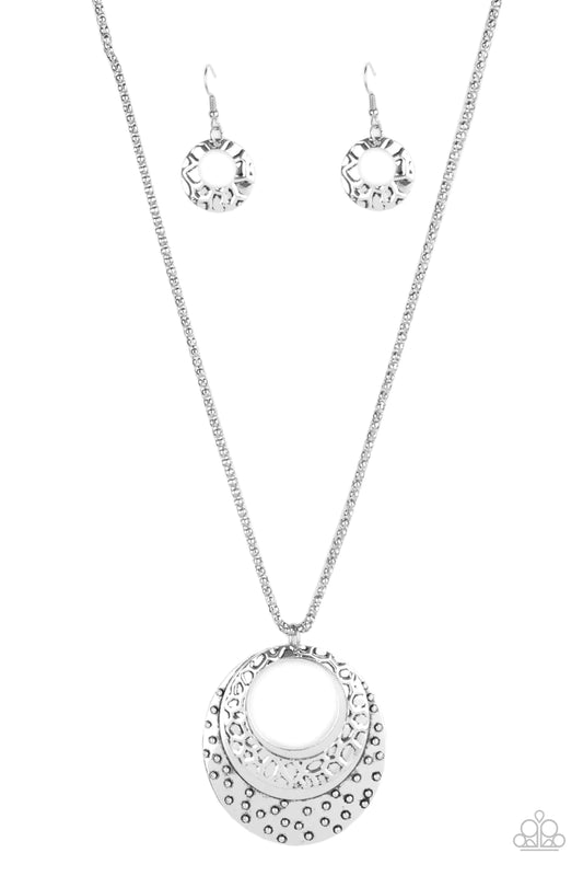 Texture Trio - Silver Necklace