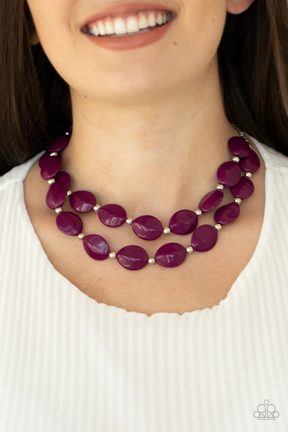 Two-Story Stunner - Purple Necklace-Paparazzi