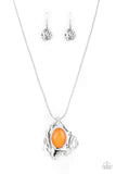 Amazon Amulet - Orange Necklace - Paparazzi Accessories