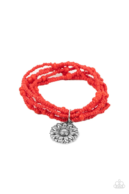 Badlands Botany - Red Paparazzi Bracelet