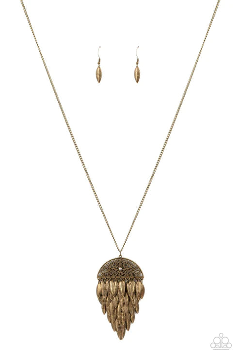 Canopy Cruise - Brass  Necklace