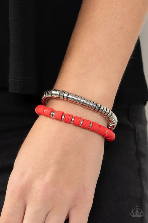 Paparazzi ♥ Catalina Marina - Red ♥ Bracelet