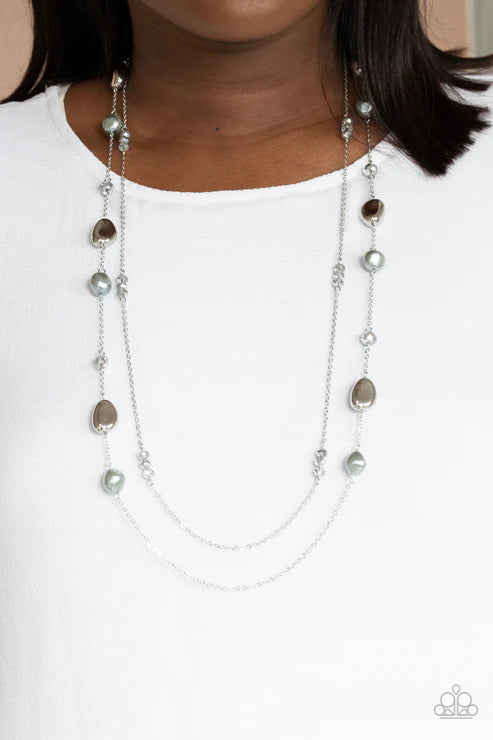 Gala Goals - Silver  Necklace