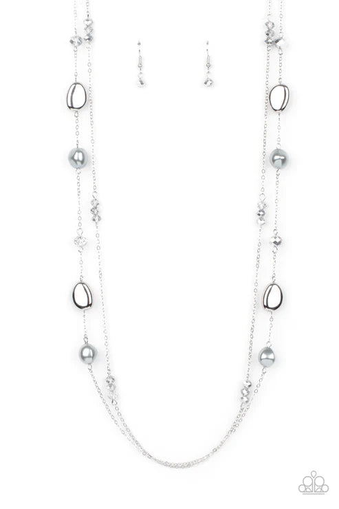 Gala Goals - Silver  Necklace