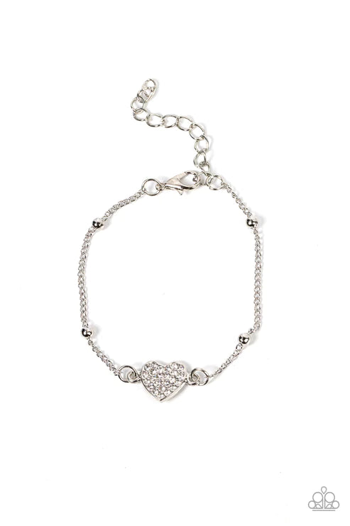 Paparazzi ♥ Heartachingly Adorable - White ♥ Bracelet