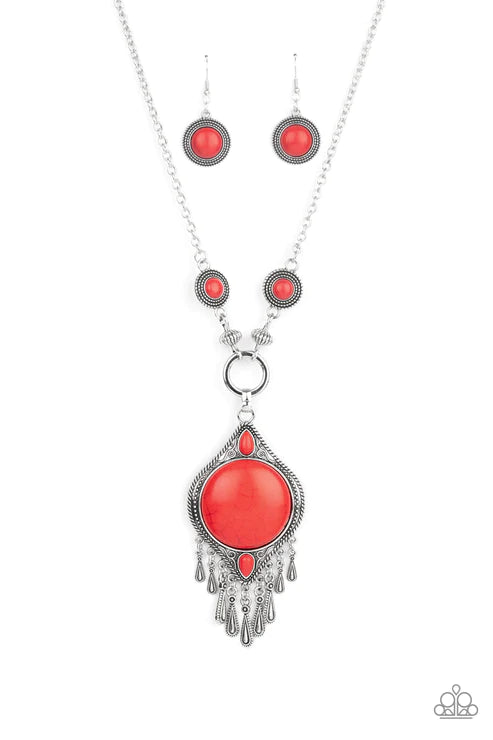 Majestic Mountaineer - Red Necklace