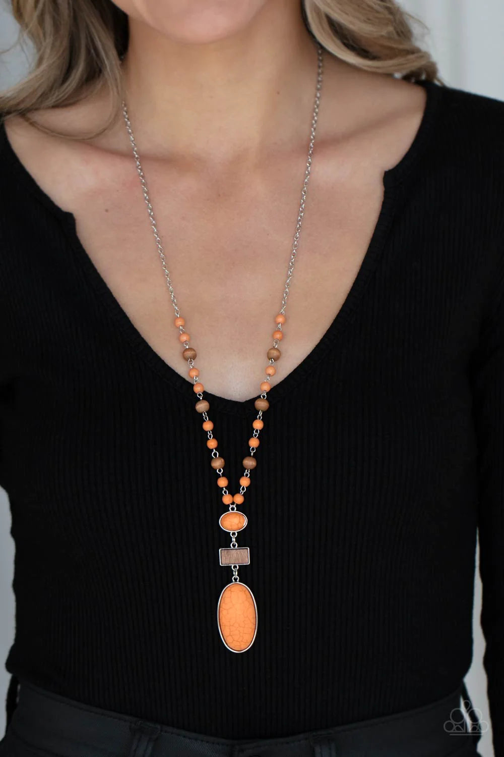 Naturally Essential - orange - Paparazzi necklace