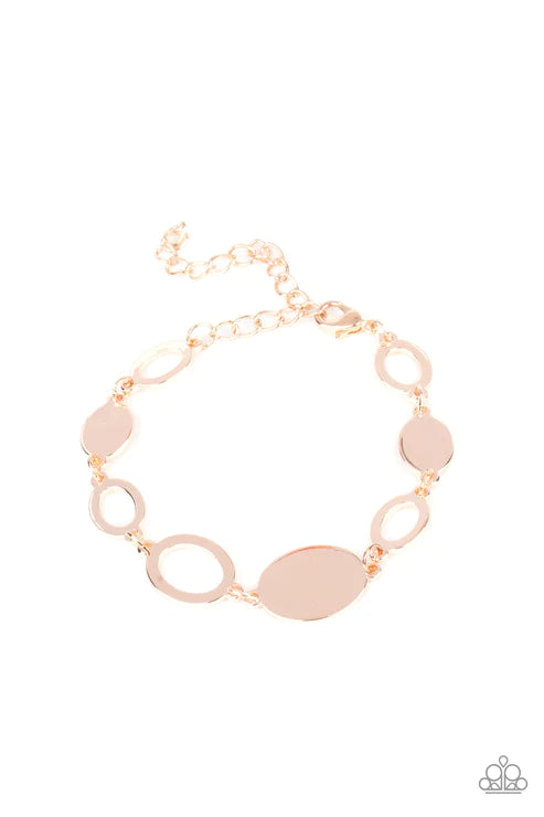 Paparazzi ♥ OVAL and Out - Rose Gold ♥ Bracelet