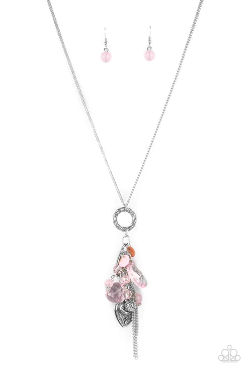 Paparazzi  AMOR to Love - Pink  Necklace