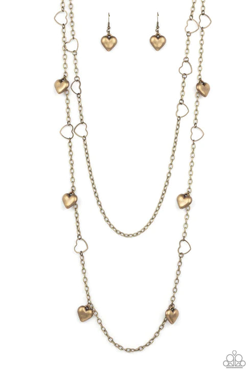 Paparazzi  Chicly Cupid - Brass  Necklace