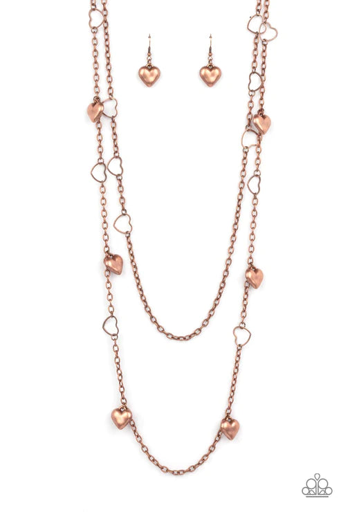 Paparazzi Chicly Cupid - Copper  Necklace