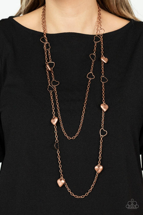 Paparazzi Chicly Cupid - Copper  Necklace