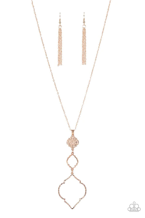 Paparazzi  Marrakesh Mystery - Rose Gold  Necklace