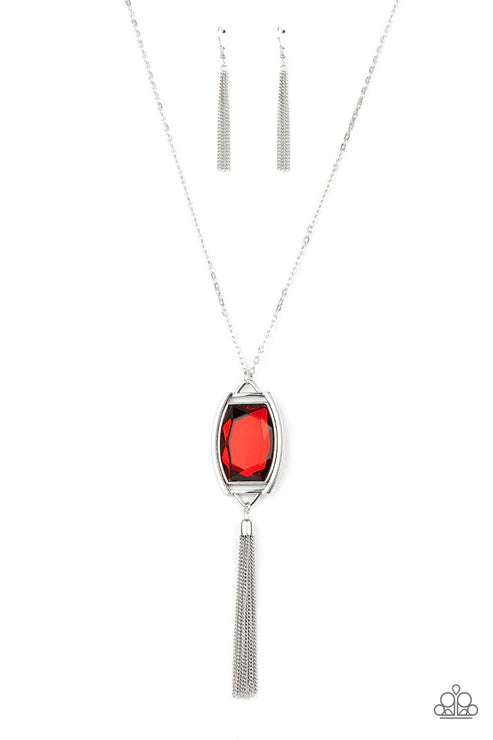 Paparazzi  Timeless Talisman - Red  Necklace