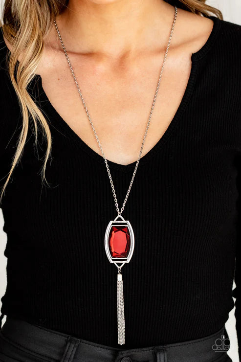 Paparazzi  Timeless Talisman - Red  Necklace