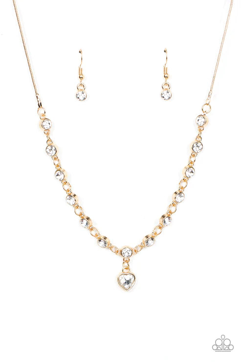 Paparazzi  True Love Trinket - Gold  Necklace