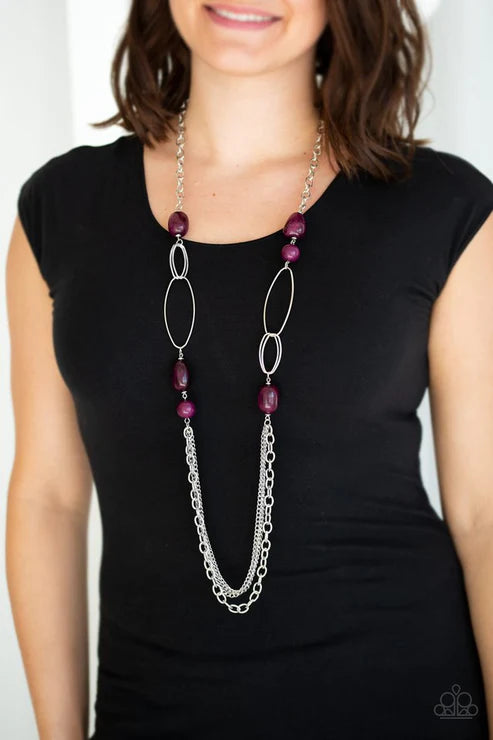 Pleasant Promenade - Purple  Necklace