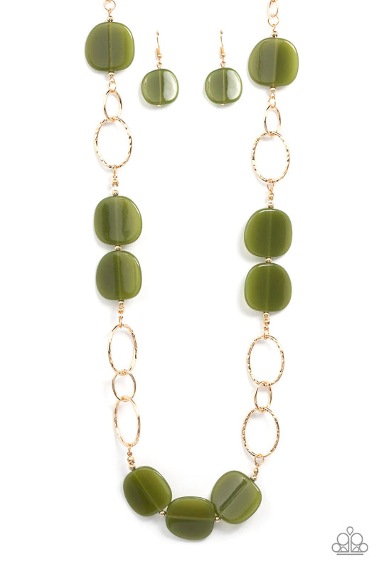 Posh Promenade - green - Paparazzi necklace