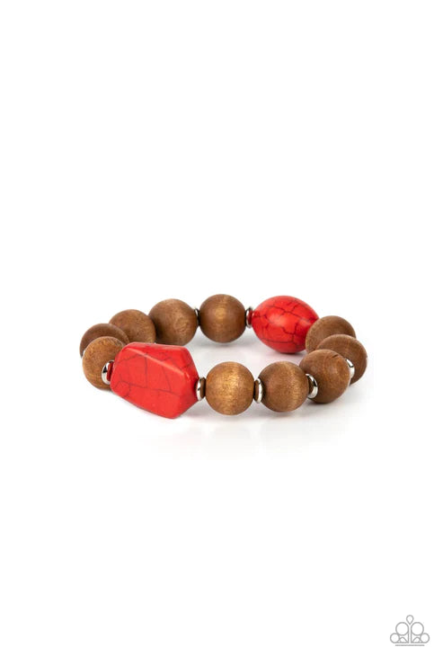 Paparazzi ♥ Abundantly Artisan - Red ♥ Bracelet