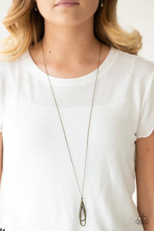 Step Into The Spotlight - Brass  Necklace