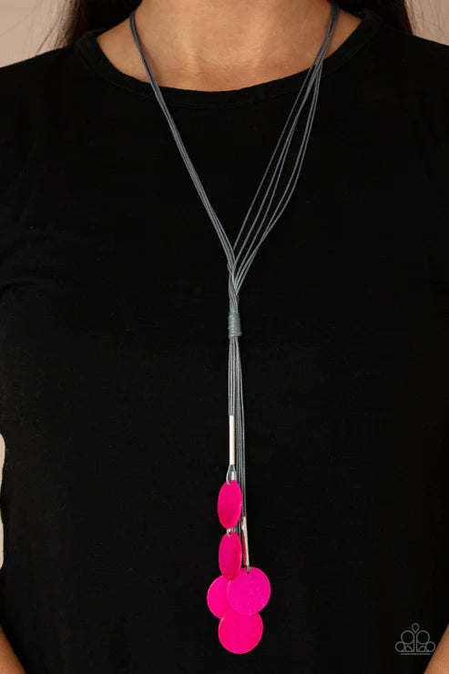 Tidal Tassels - Pink  Necklace