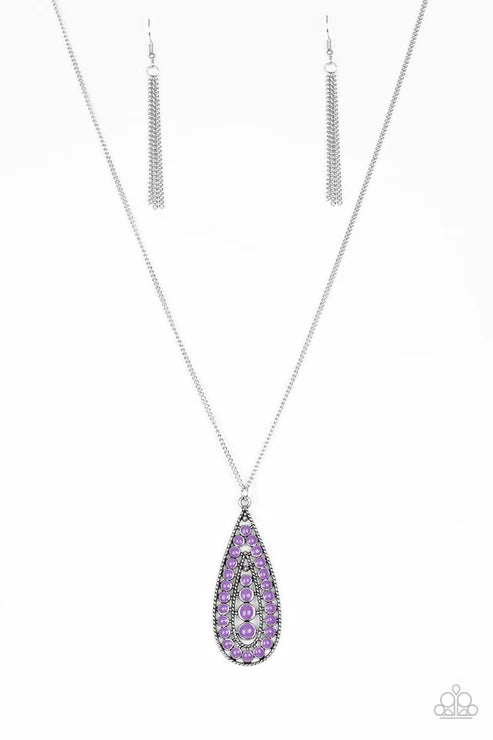 Tiki Tease - Purple  Necklace