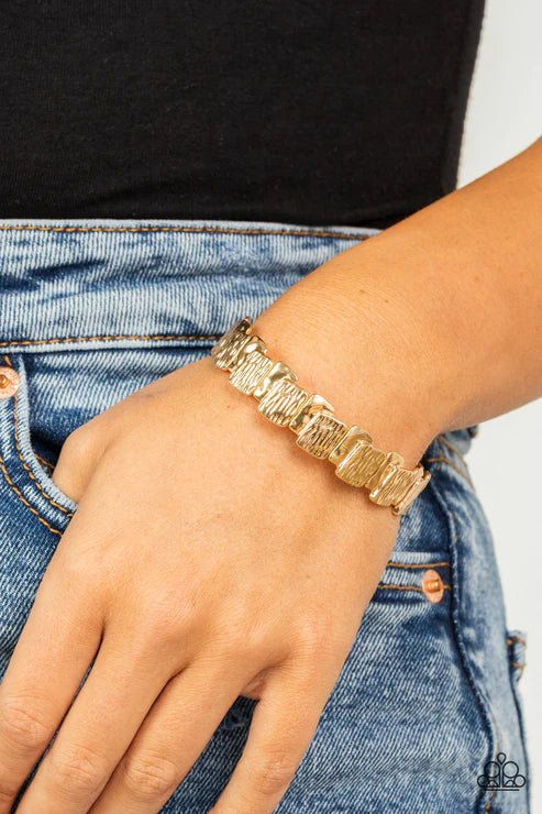 Paparazzi ♥ Urban Stackyard - Gold ♥ Bracelet