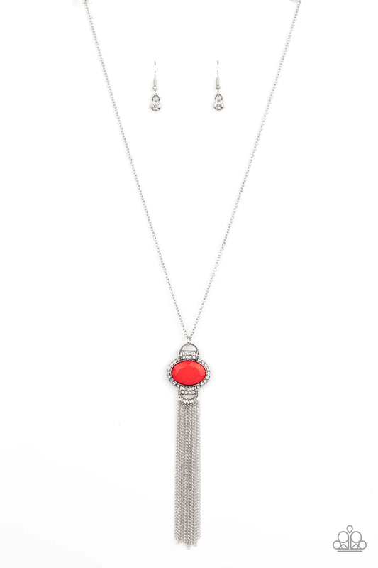 What GLOWS Up - red - Paparazzi necklace