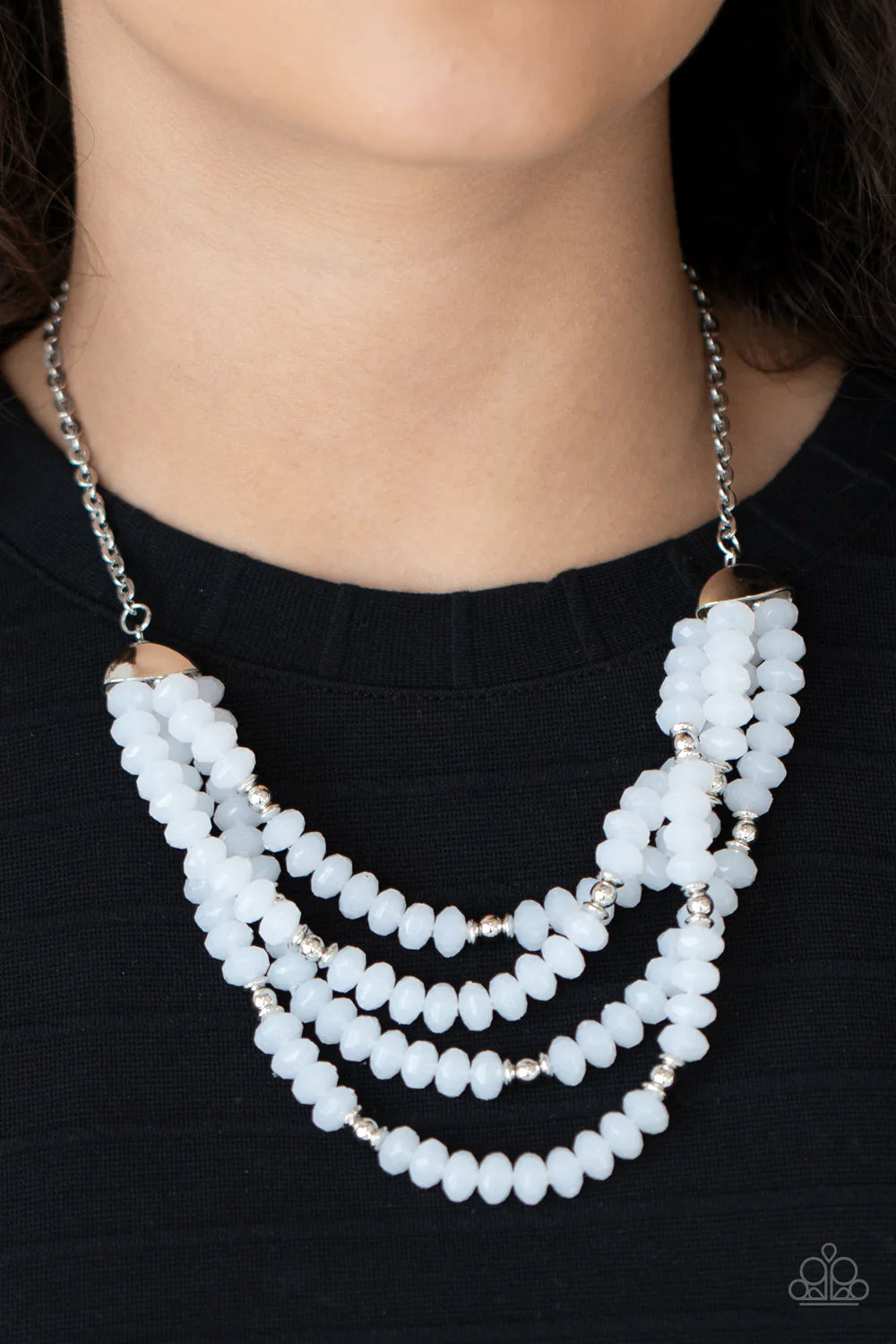 Best POSH-ible Taste - White Paparazzi Necklace