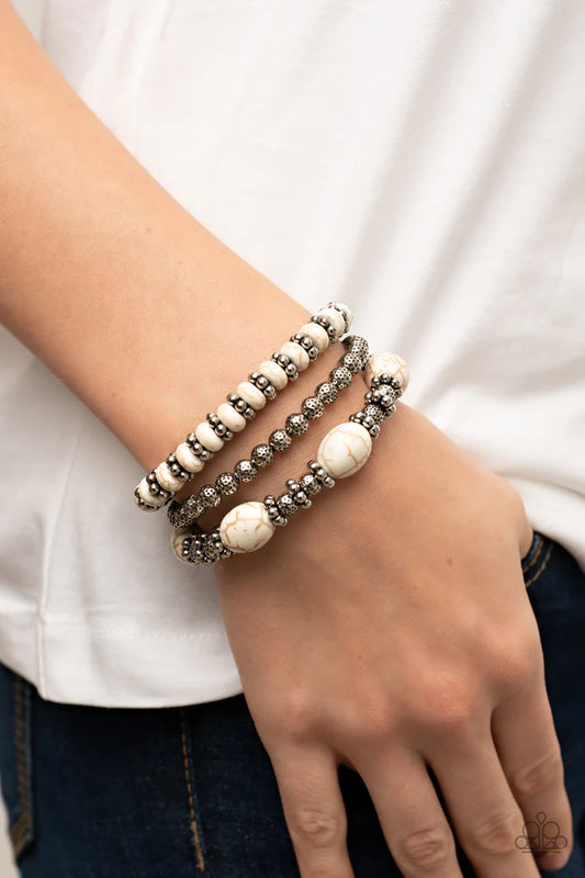 Take by SANDSTORM - white - Paparazzi bracelet