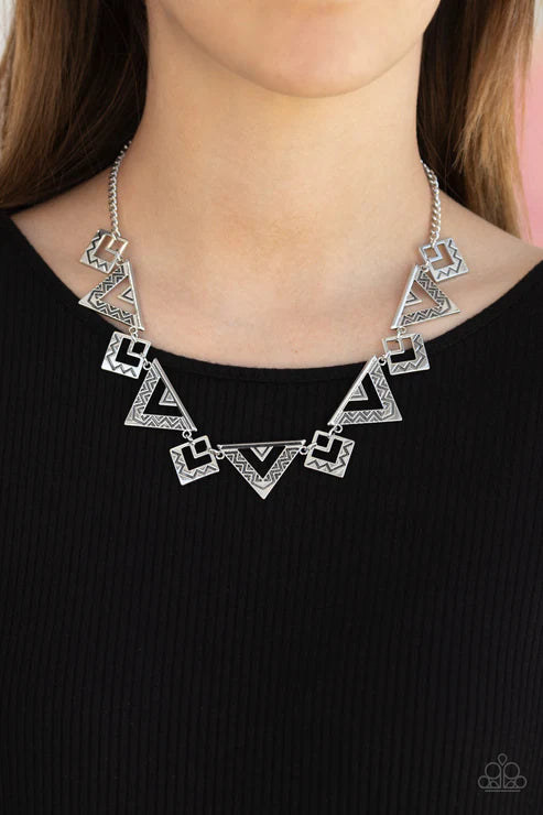 Paparazzi Giza Goals - Silver Necklace